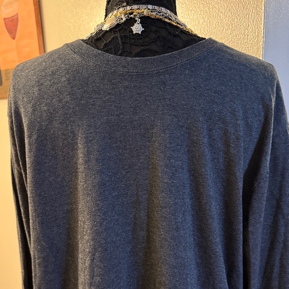 Jerzees large Men's gray/Black Long Sleeve Shirt - Picture 2 of 10